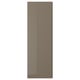 VOXTORP Door, high-gloss dark grey-brown/vertical handle, 60x180 cm