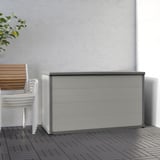 VRENEN Storage box, outdoor, light grey/grey, 156x71x93 cm/819 l