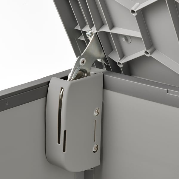 VRENEN Storage box, outdoor, light grey/grey, 156x71x93 cm/819 l