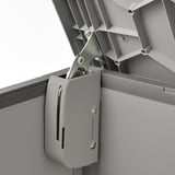 VRENEN Storage box, outdoor, light grey/grey, 156x71x93 cm/819 l