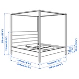 Illustration with measurements for the product: YTTERVÅG.