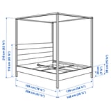 Illustration with measurements for the product: YTTERVÅG.