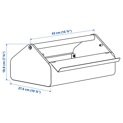 YXSTABY Gaming laptop support with storage, white, 43x27x18 cm