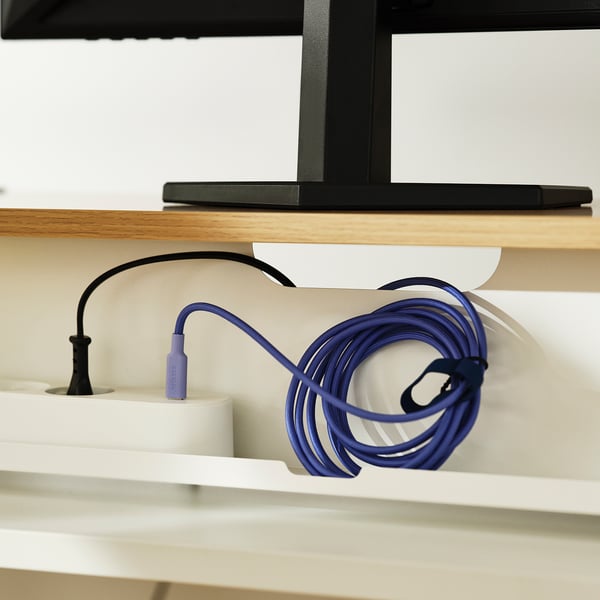 YXSTABY Gaming monitor stand, white, 98x27x16 cm