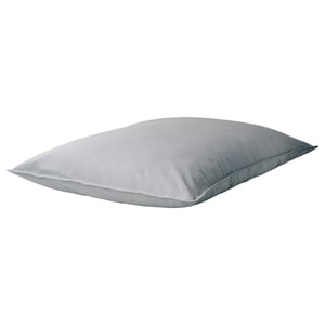 ÄNGSLILJA grå bomuldspude, glat tekstur, firkantet form, enkelt design.