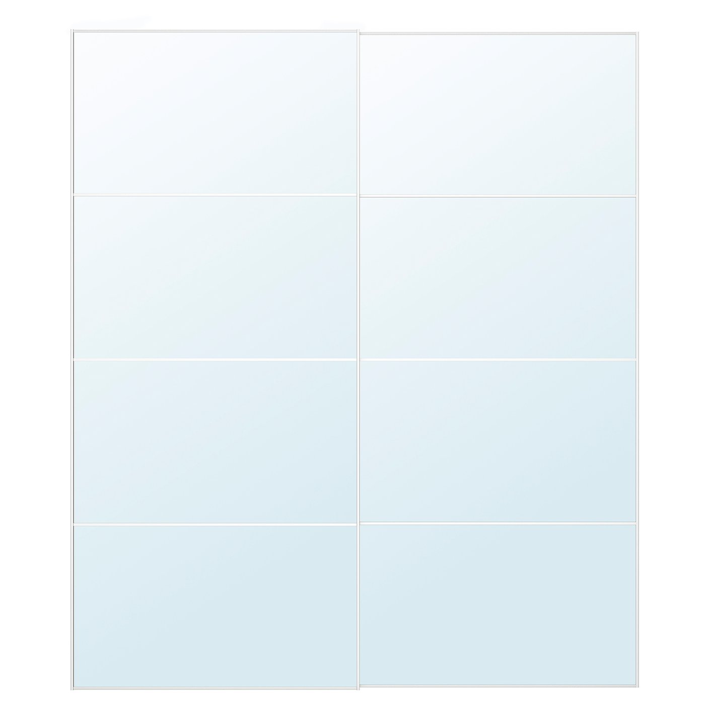 Møbelmontering AULI Skydedørspar, spejl, 200×236 cm
