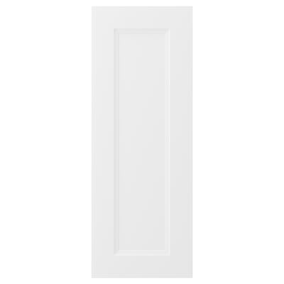 AXSTAD dør, hvid, fiberplade og folie, rektangulær, indsat panel.