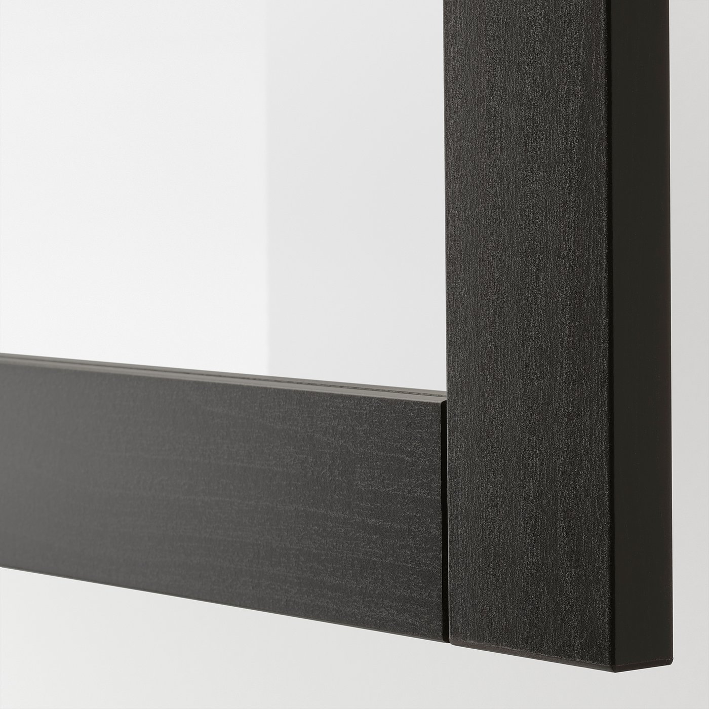 Møbelmontering BESTÅ Opbevaringsløsning med vitrinelåger, sortbrun Lappviken/Sindvik sortbrunt klart glas, 120x42x193 cm
