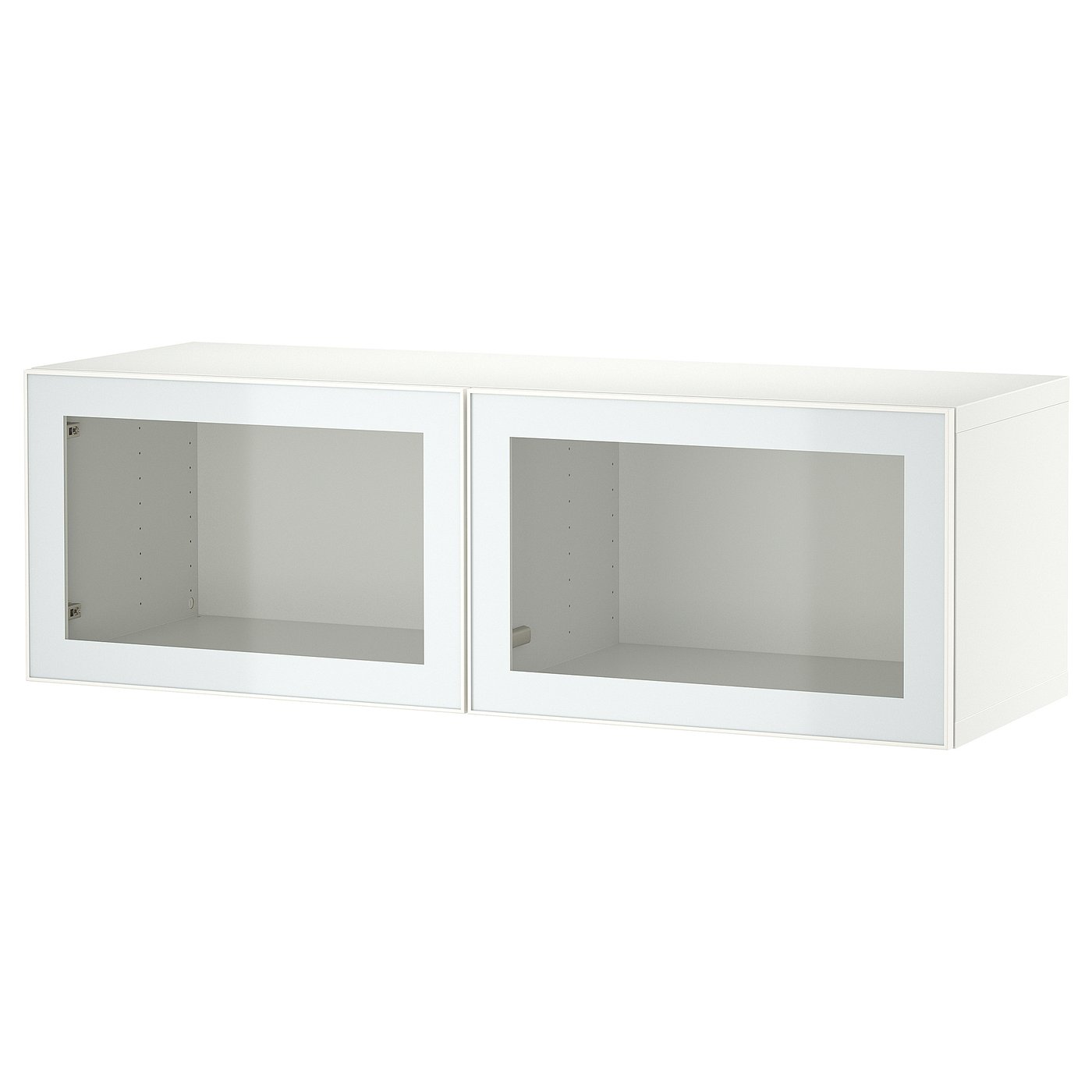 Møbelmontering BESTÅ Vægmonteret skabskombination, hvid Glassvik/hvid/lysegrøn klart glas, 120x42x38 cm