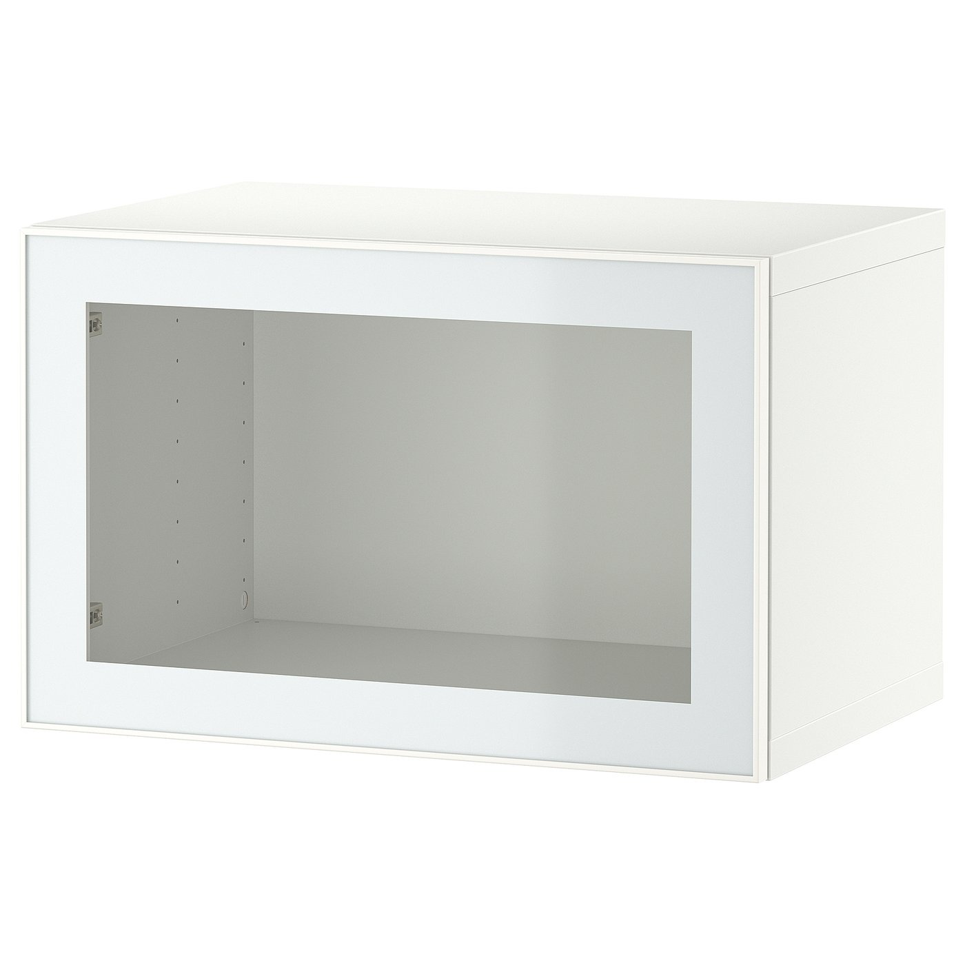 Møbelmontering BESTÅ Vægmonteret skabskombination, hvid Glassvik/hvid/lysegrøn klart glas, 60x42x38 cm
