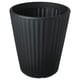 Mulighed: Sort, ribbestrikket, cylindrisk BJÖRNBAMBU plastplantekasse.