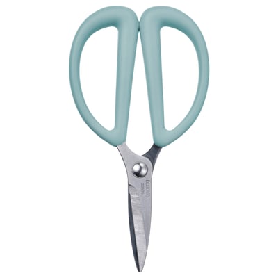 BRYTBÖNA blågrøn urtesaks, knive i rustfrit stål, plasthåndtag, ergonomisk design.