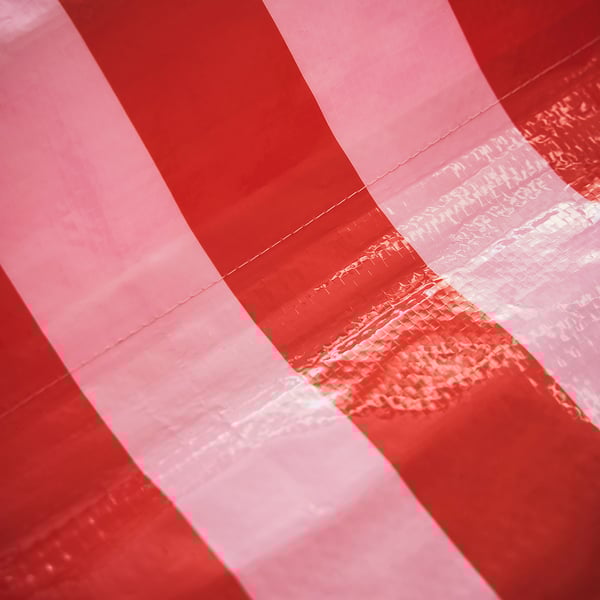 DOFTRIPS Plantemåtte, stribet pink/rød