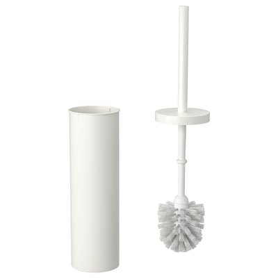 ENUDDEN hvid toiletbørsteholder, cylindrisk form med udskiftelig børste.