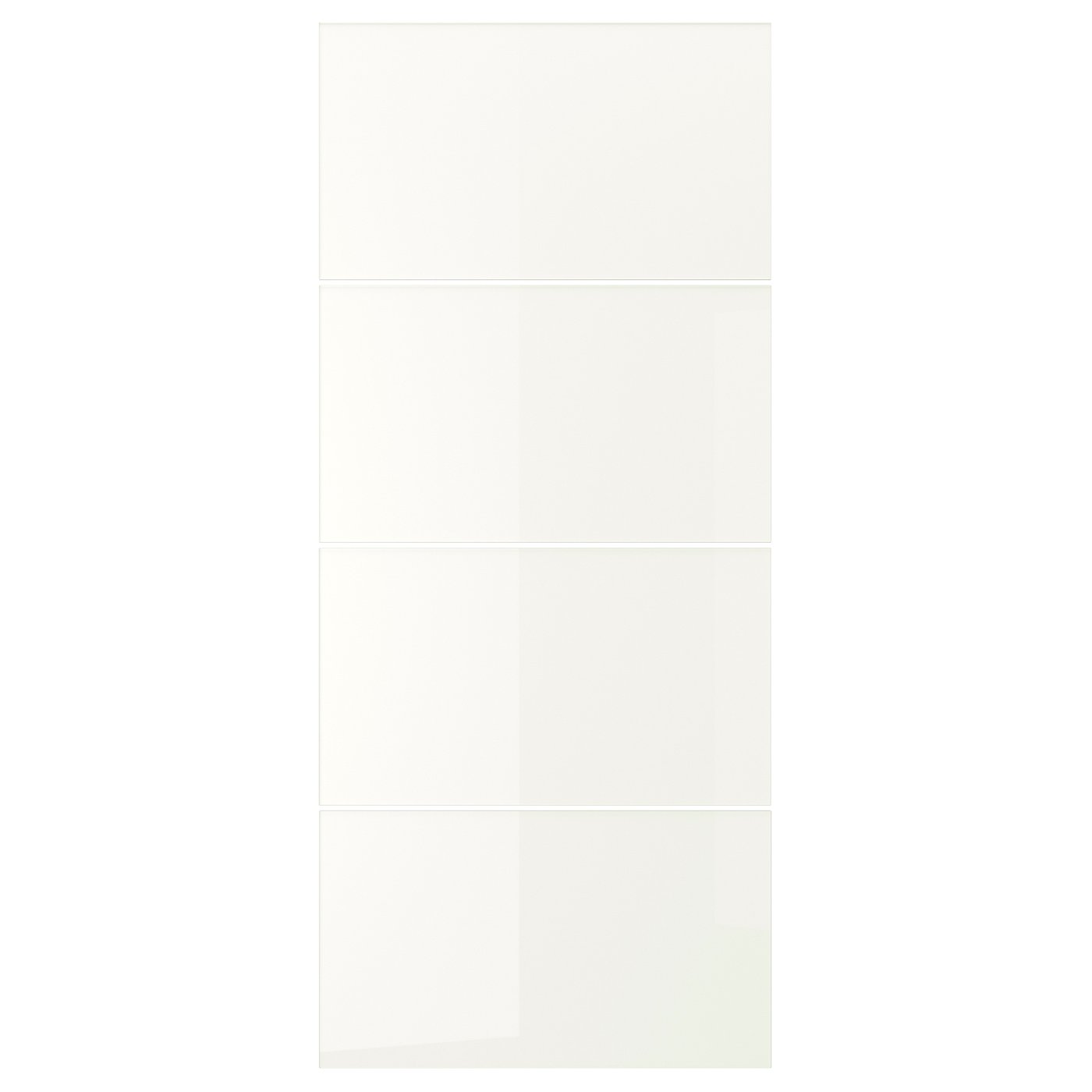 Møbelmontering FÄRVIK 4 paneler til stel til skydedør, hvidt glas, 100×236 cm