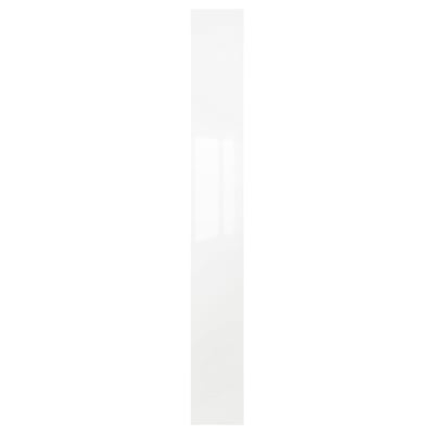 FARDAL lågen i hvid, højglans, rektangulær, med blank finish og plastfolier.