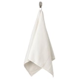 Hvidt FREDRIKSJÖN håndklæde - tykt, plys, 100% bomuld med elegant kant.