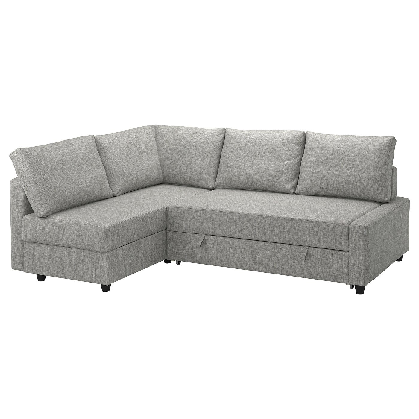Møbelmontering FRIHETEN Hjørnesovesofa med opbevaring, med ekstra ryghynder/Faringe lysegrå