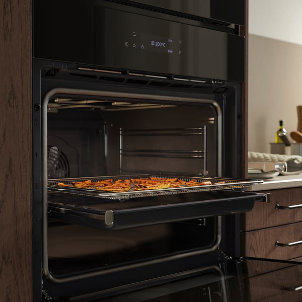 FRILLESBO Varmluftsovn, airfry funktion pyrolyse/stålfarvet IKEA 700