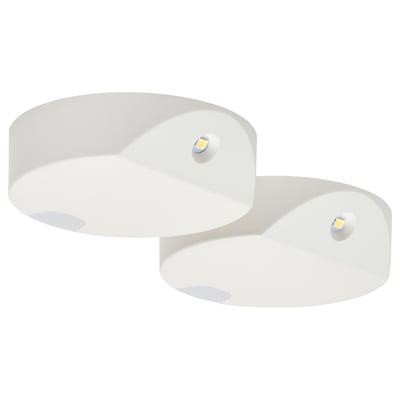 GÖMPYSSLING LED-belysning med sensor, hvid/batteridrevet, 7 cm