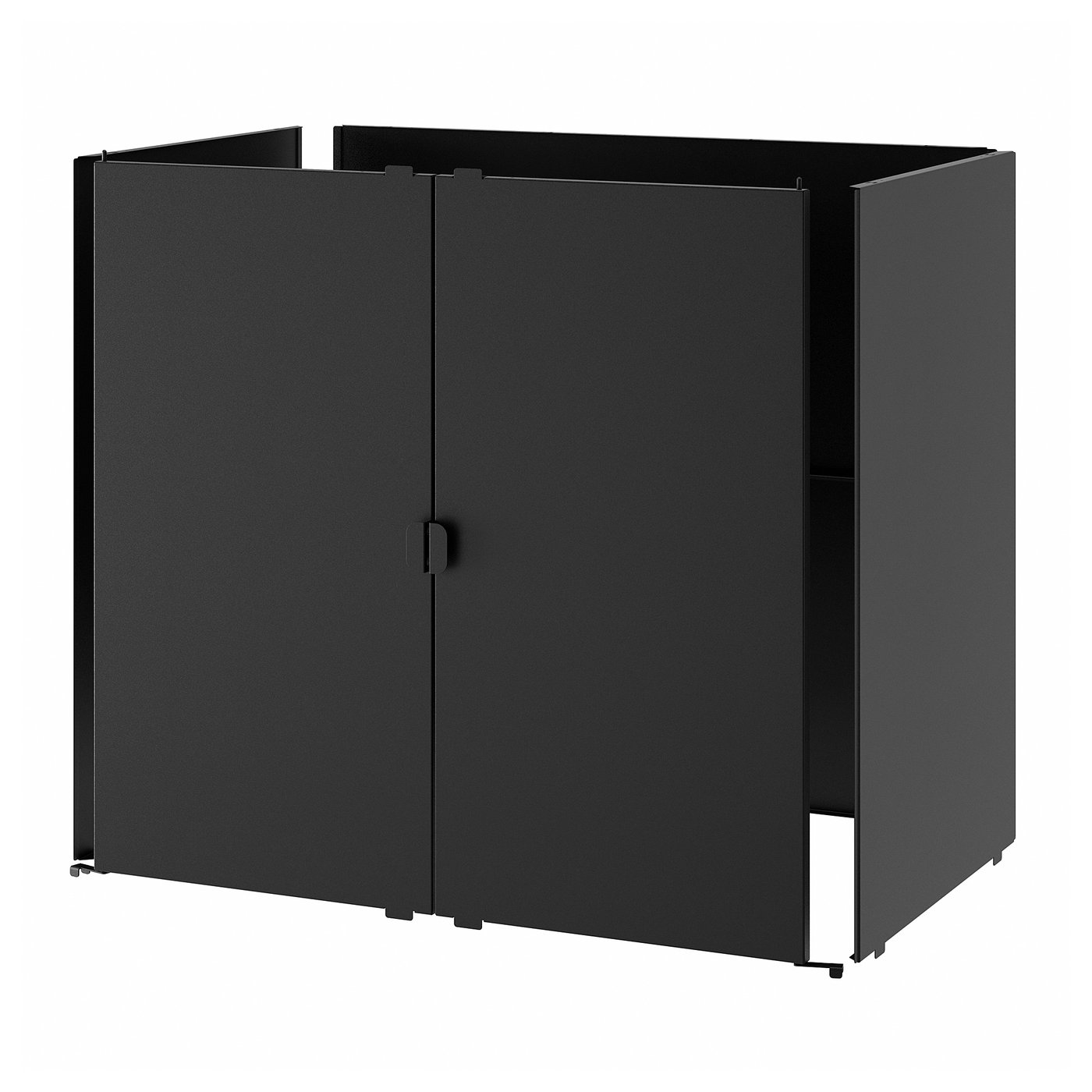 Møbelmontering GRILLSKÄR Låger/sider/bagbeklædning, sort/rustfrit stål udendørs, 86×61 cm