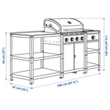 Illustration med mål for produktet: GRILLSKÄR.