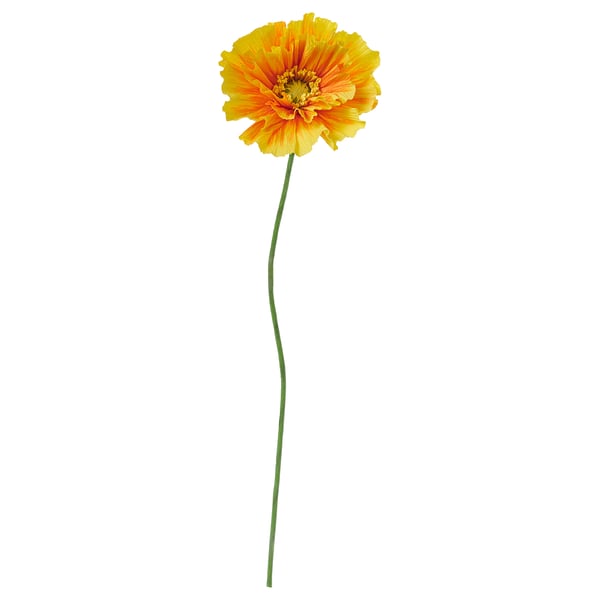 GULDSPETT Kunstig blomst, papir/valmue orange, 40 cm