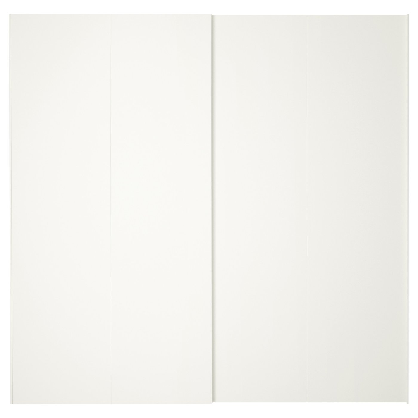 Møbelmontering HASVIK Skydedørspar, hvid, 200×201 cm