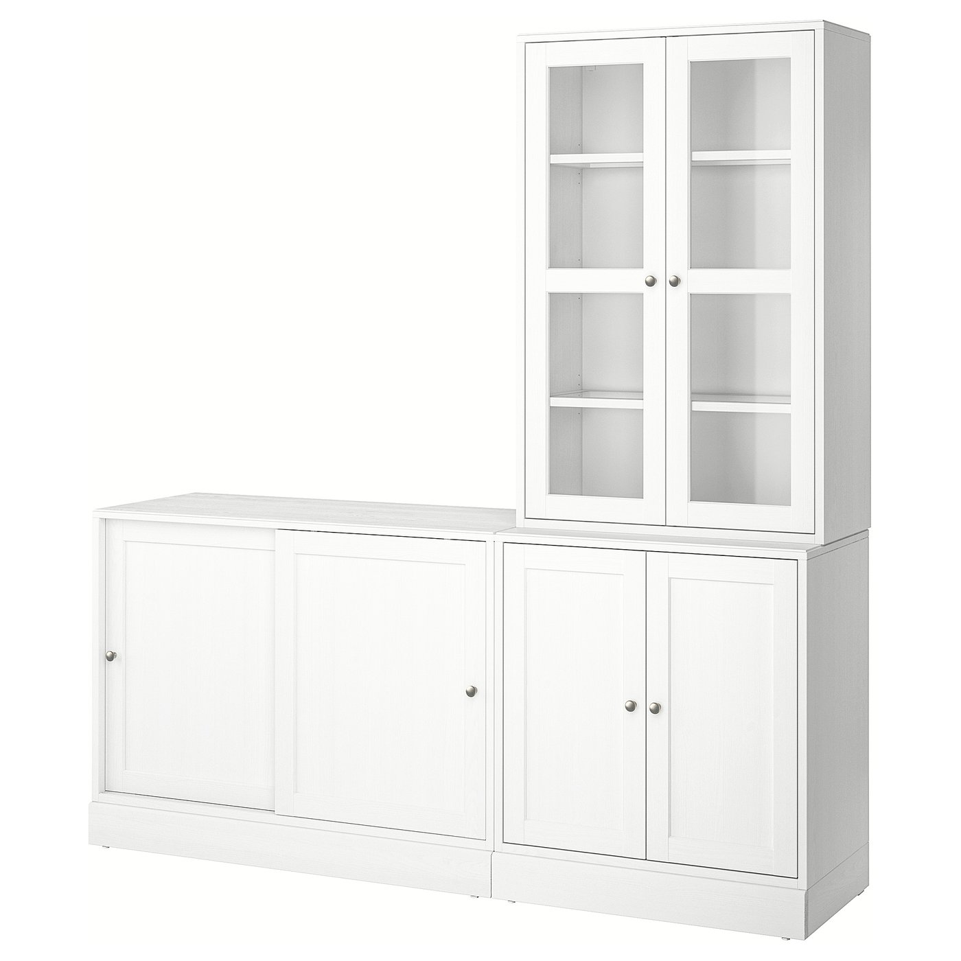Møbelmontering HAVSTA Opbevaring med skydedøre, hvid, 202x47x212 cm