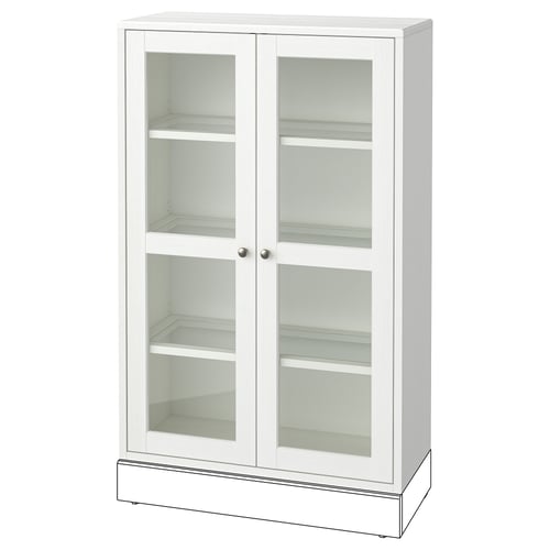 HAVSTA Vitrineskab - hvid 81x35x123 cm