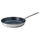 Mulighed: En HEMKOMST stegepande. Den er grå med et håndtag i rustfrit stål. Gryden en keramisk non-stick belægning.