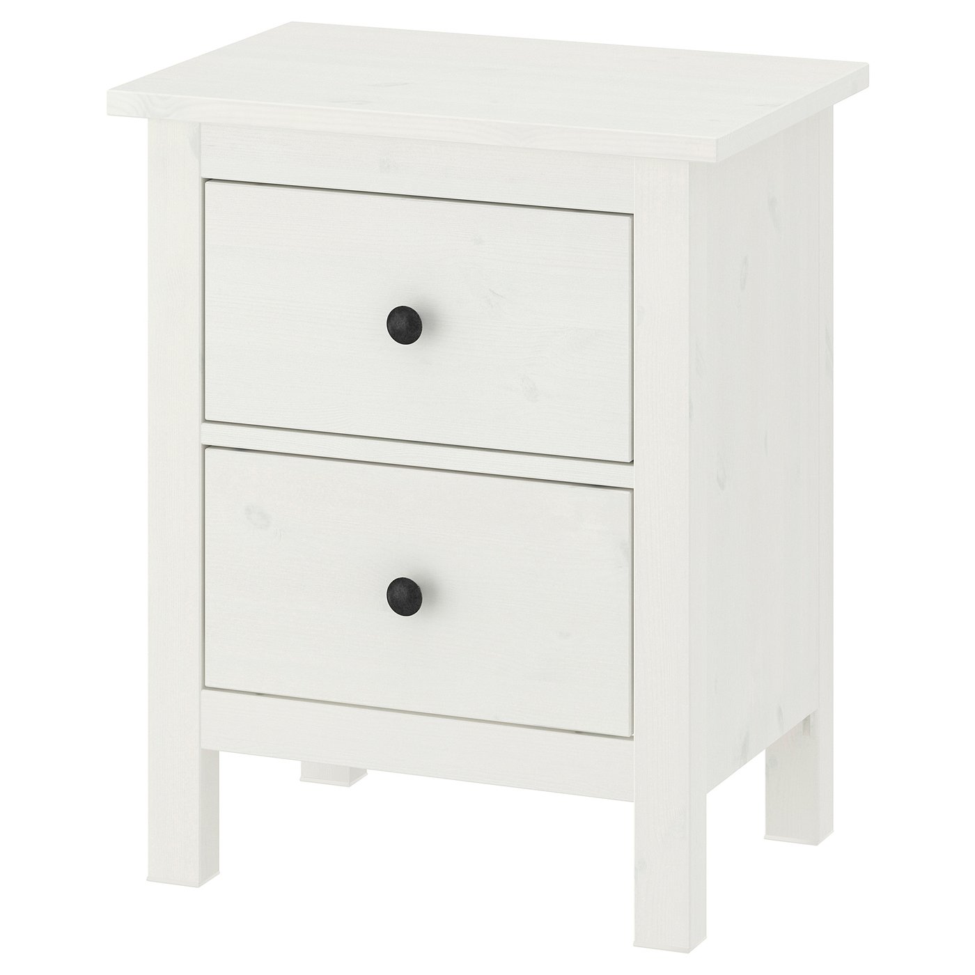 Møbelmontering HEMNES Kommode 2 skuffer, hvid bejdse, 54×66 cm