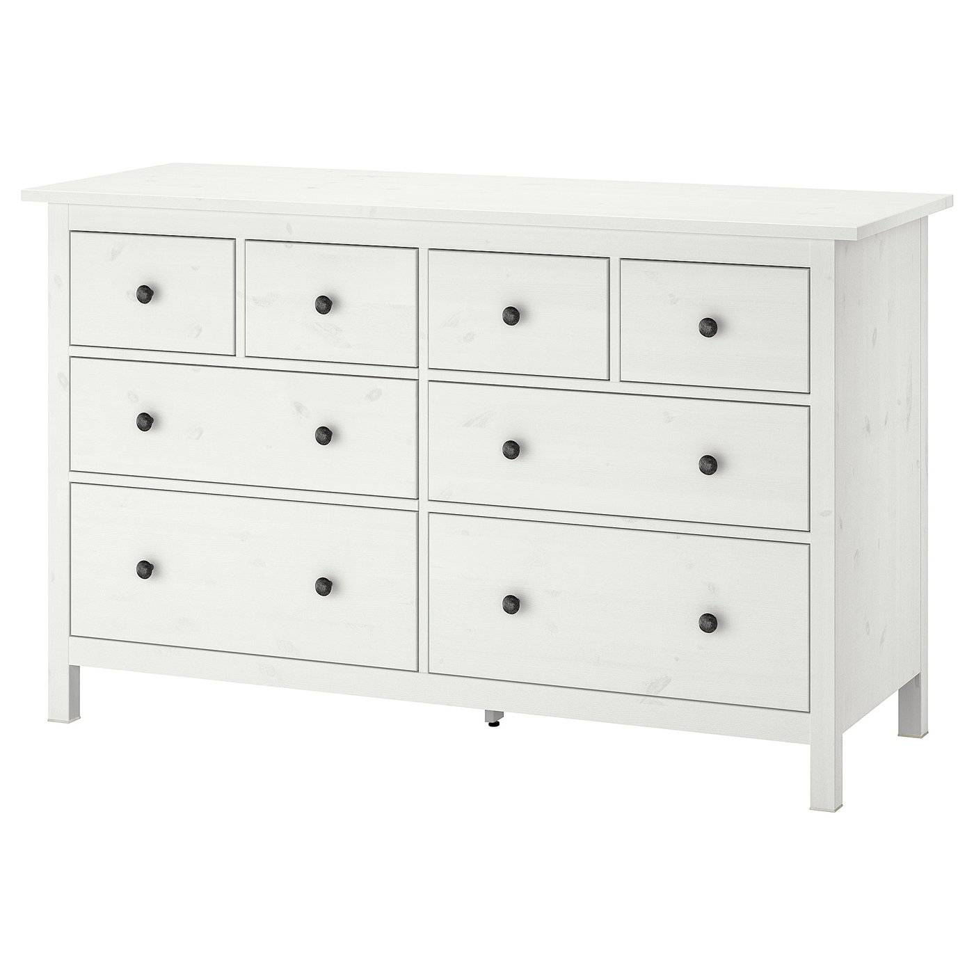 Møbelmontering HEMNES Kommode 8 skuffer, hvid bejdse, 160×96 cm
