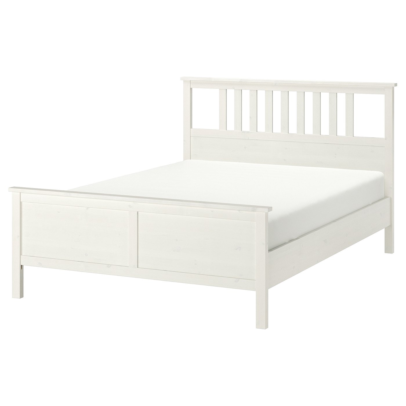 Møbelmontering HEMNES Sengestel, hvid bejdse/Luröy, 140×200 cm