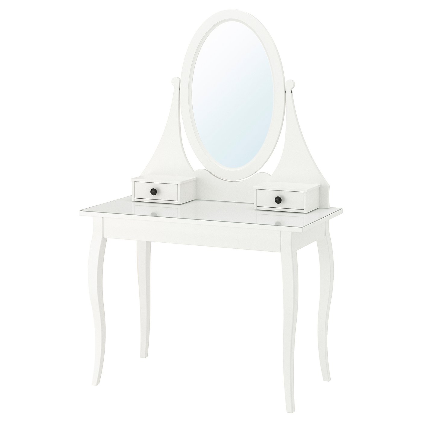 Møbelmontering HEMNES Sminkebord med spejl, hvid, 100×50 cm