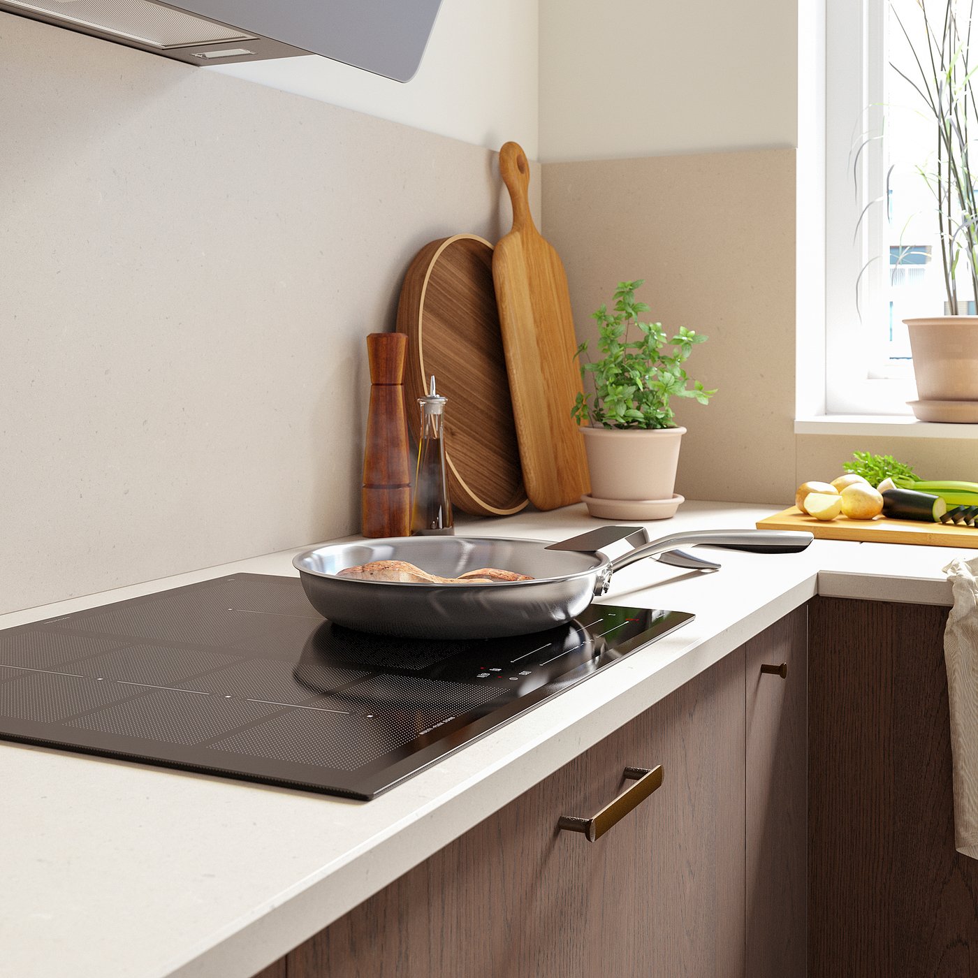 Møbelmontering HÖGKLASSIG Induktionskogeplade, IKEA 700 sort, 59 cm | Billig & Hurtig i København