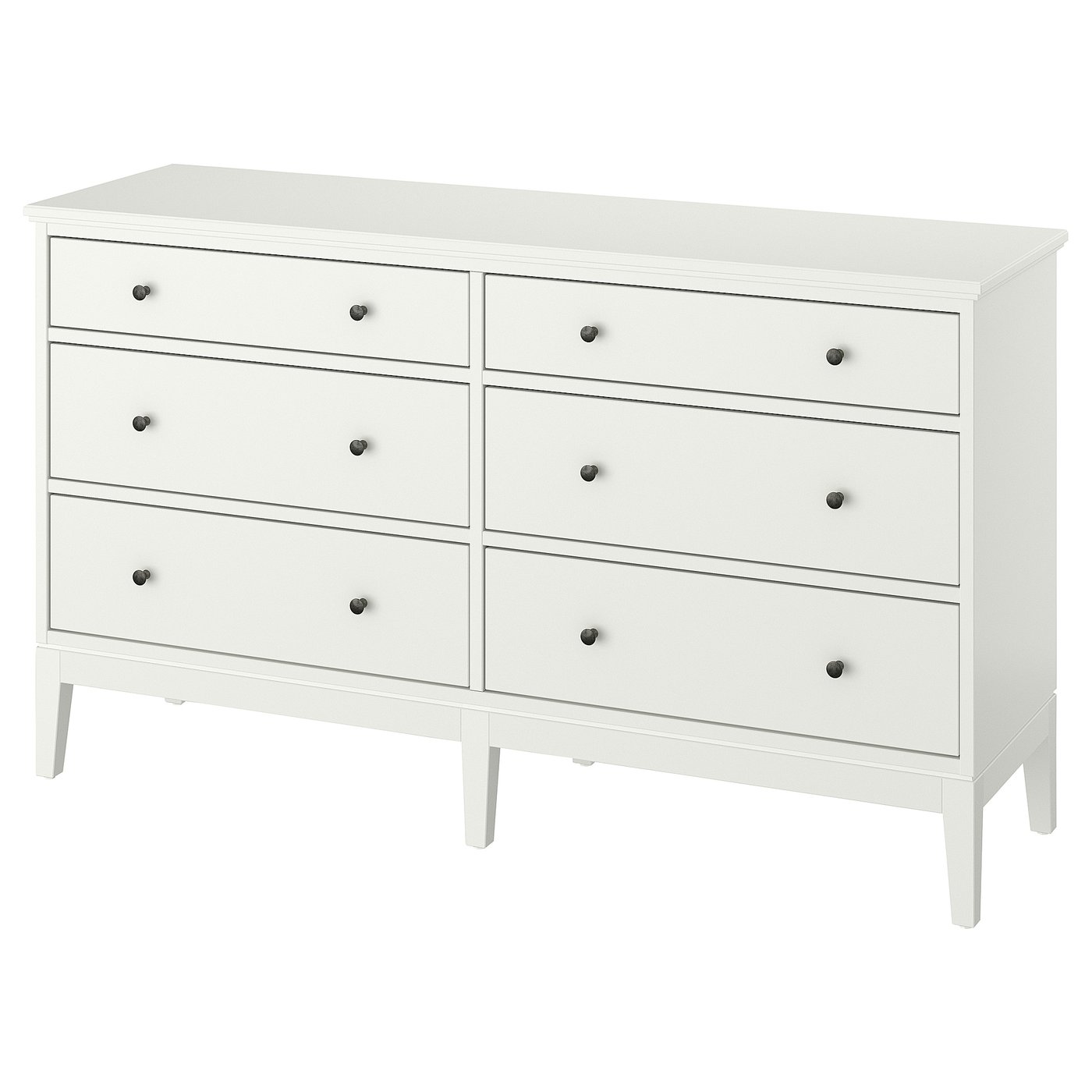 Møbelmontering IDANÄS Kommode 6 skuffer, hvid, 162×95 cm
