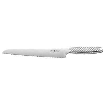IKEA 365+ savtakket brødkniv med blad og greb i rustfrit stål, hvid.