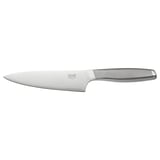 IKEA 365+ kokkekniv, sølv, rustfrit stål, slankt design med tekstureret håndtag for greb.