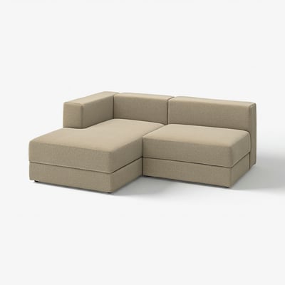 JÄTTEBO 2,5-pers. modulsofa med chaiselong, venstre/Johanneshov brun-beige