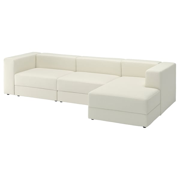 JÄTTEBO 4-pers. modulopbyg sofa m chaiselon, højre/Axvall råhvid