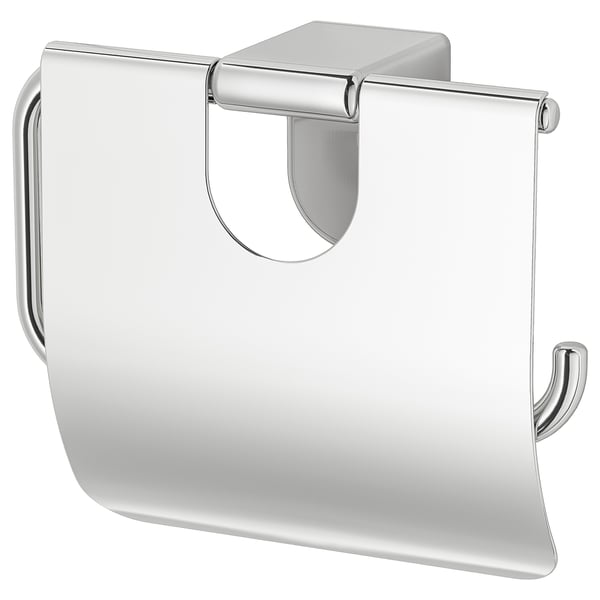 KALKGRUND badeværelsesholder i krom: slankt, moderne, væghængt design til toiletpapir, rustfrit stål.