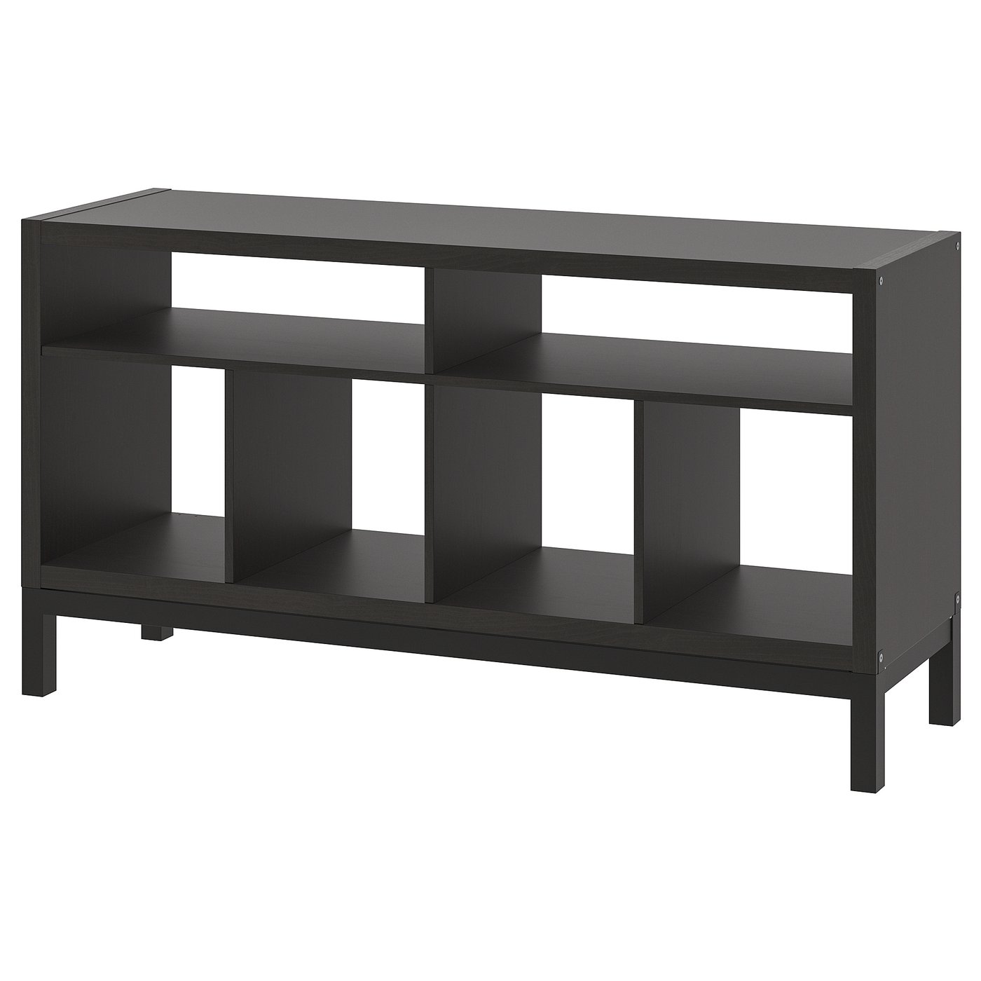 Møbelmontering KALLAX Tv-bord med understel, sortbrun, 147x39x78 cm