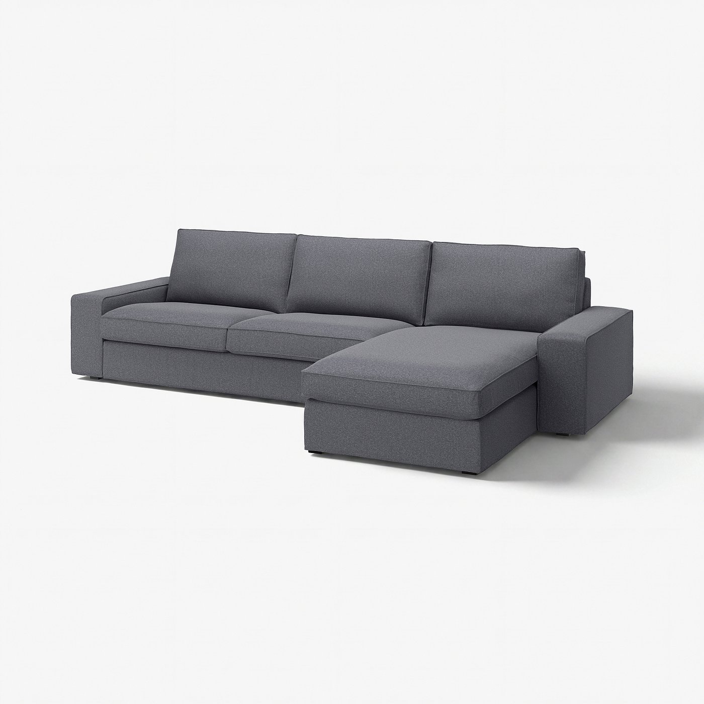 KIVIK 4-pers. sofa med chaiselong - Gunnared mellemgrå