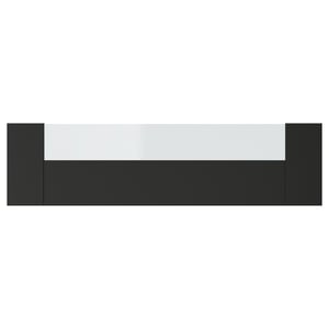 Kinivshult skuffefront, rektangulær, mørkegrå, glasplade, slankt design.