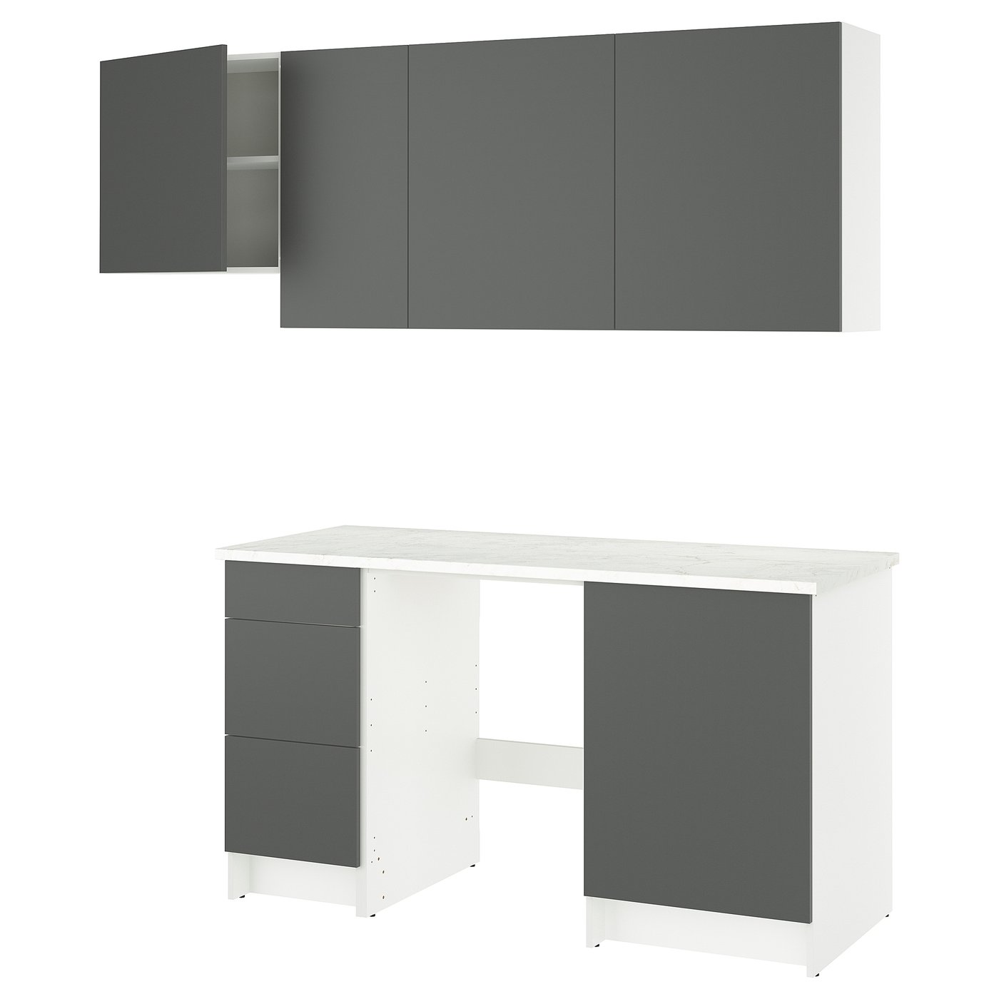 Møbelmontering KNOXHULT Køkken, mørkegrå, 220x61x220 cm