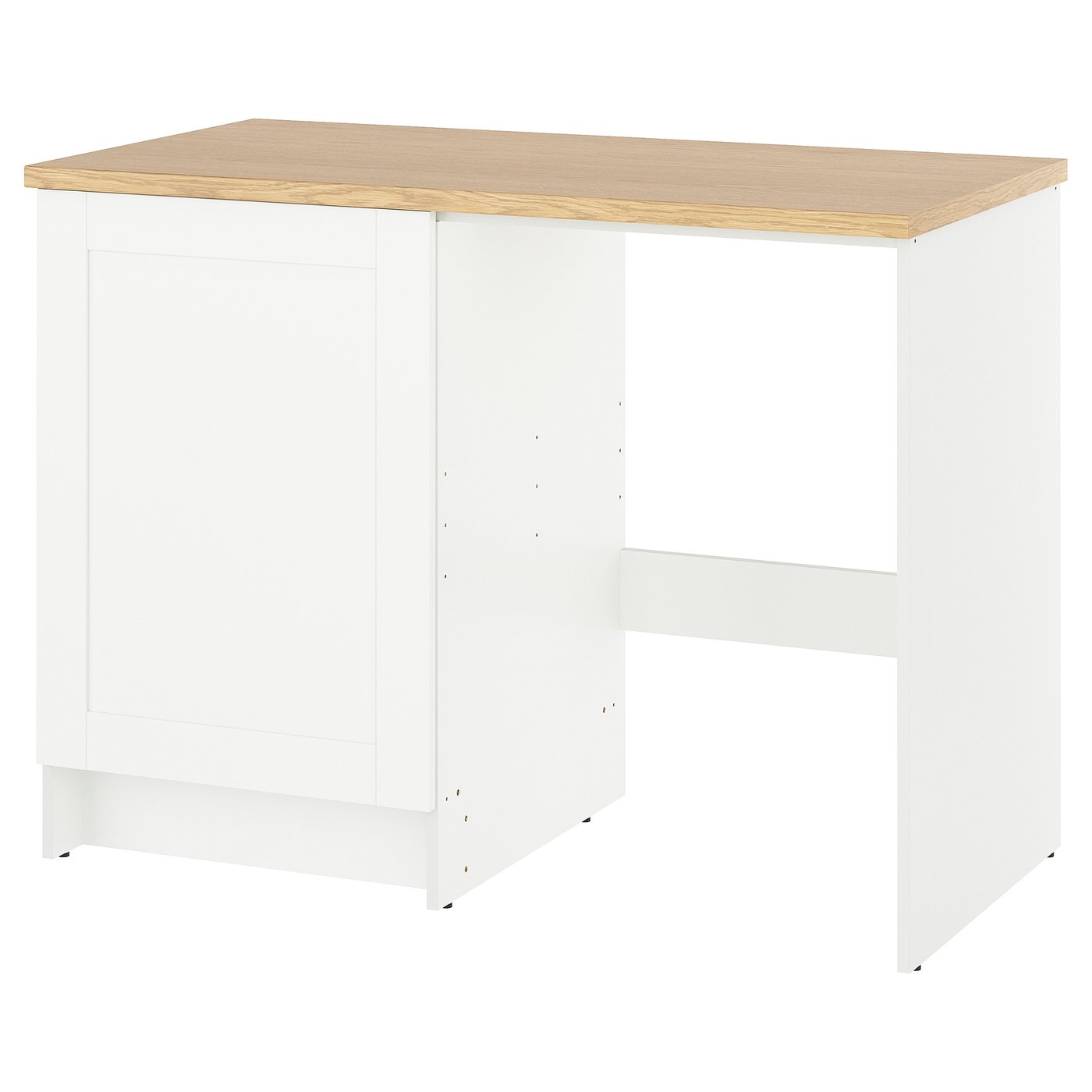Møbelmontering KNOXHULT Underskab med låge og niche, hvid stel, 120x61x91 cm