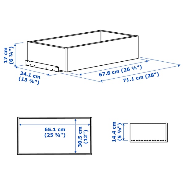 luft gys modvirke KOMPLEMENT Skuffe, hvid, 75x35 cm - IKEA