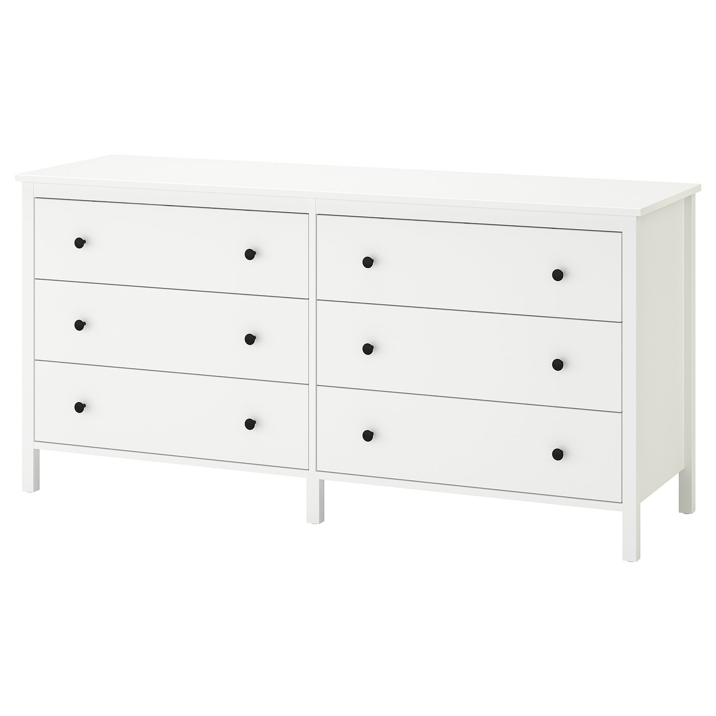 Møbelmontering KOPPANG Kommode 6 skuffer, hvid, 172×83 cm