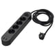 KOPPLA sort overspændingsbeskytter - 4 udtag, 2 usb